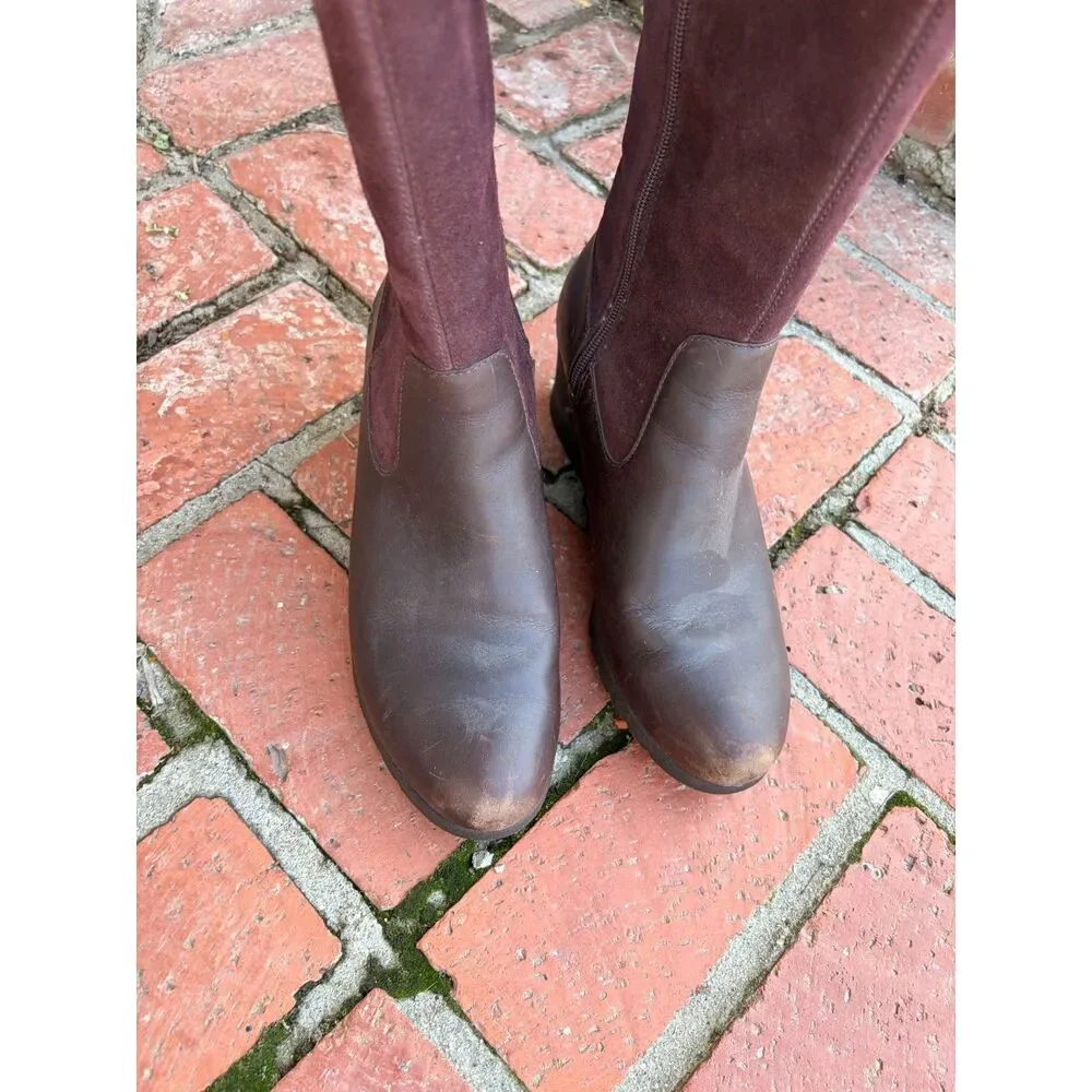 UGG Women's Australia Mischa Boots Stout Brown Waterproof Suede Leather Size 10